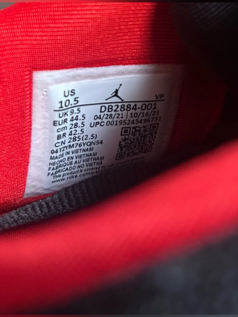 Jordan Stay Loyal Bred Men 10.5 DB2884-001 No Box